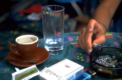 Sarajevo cafe table