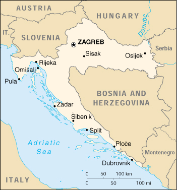 Map of Croatia